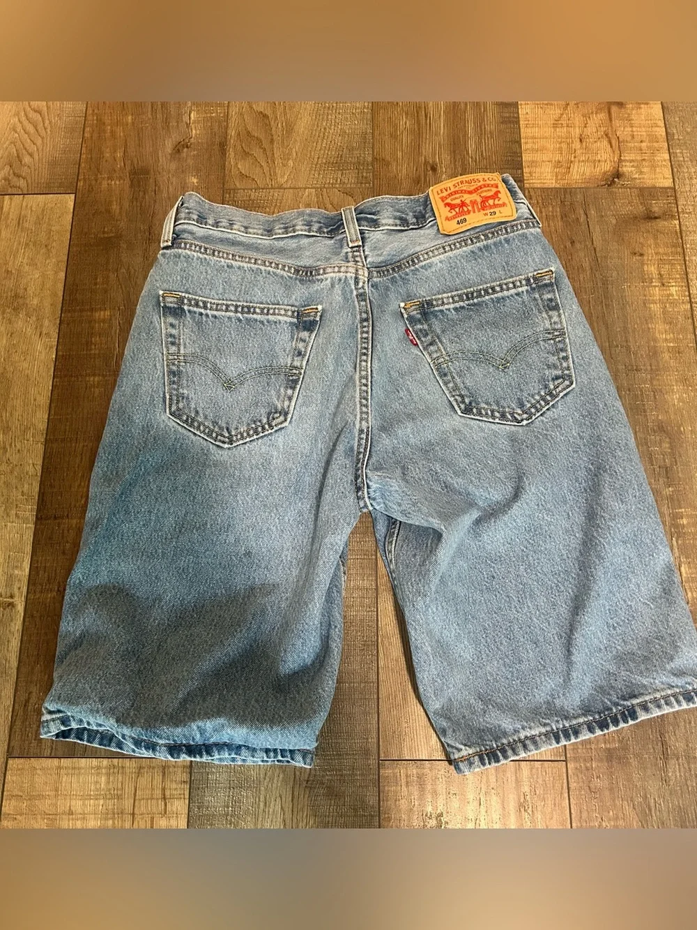 Levi’s 469 Classic Light Blue Denim Jean Shorts for Men